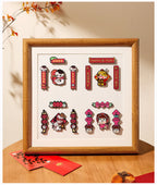 Wealthy Snake's New Year Celebration Series-Mini Spring Couplets Fridge Magnet B