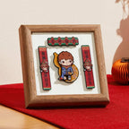 Wealthy Snake's New Year Celebration Series-Mini Spring Couplets Fridge Magnet B