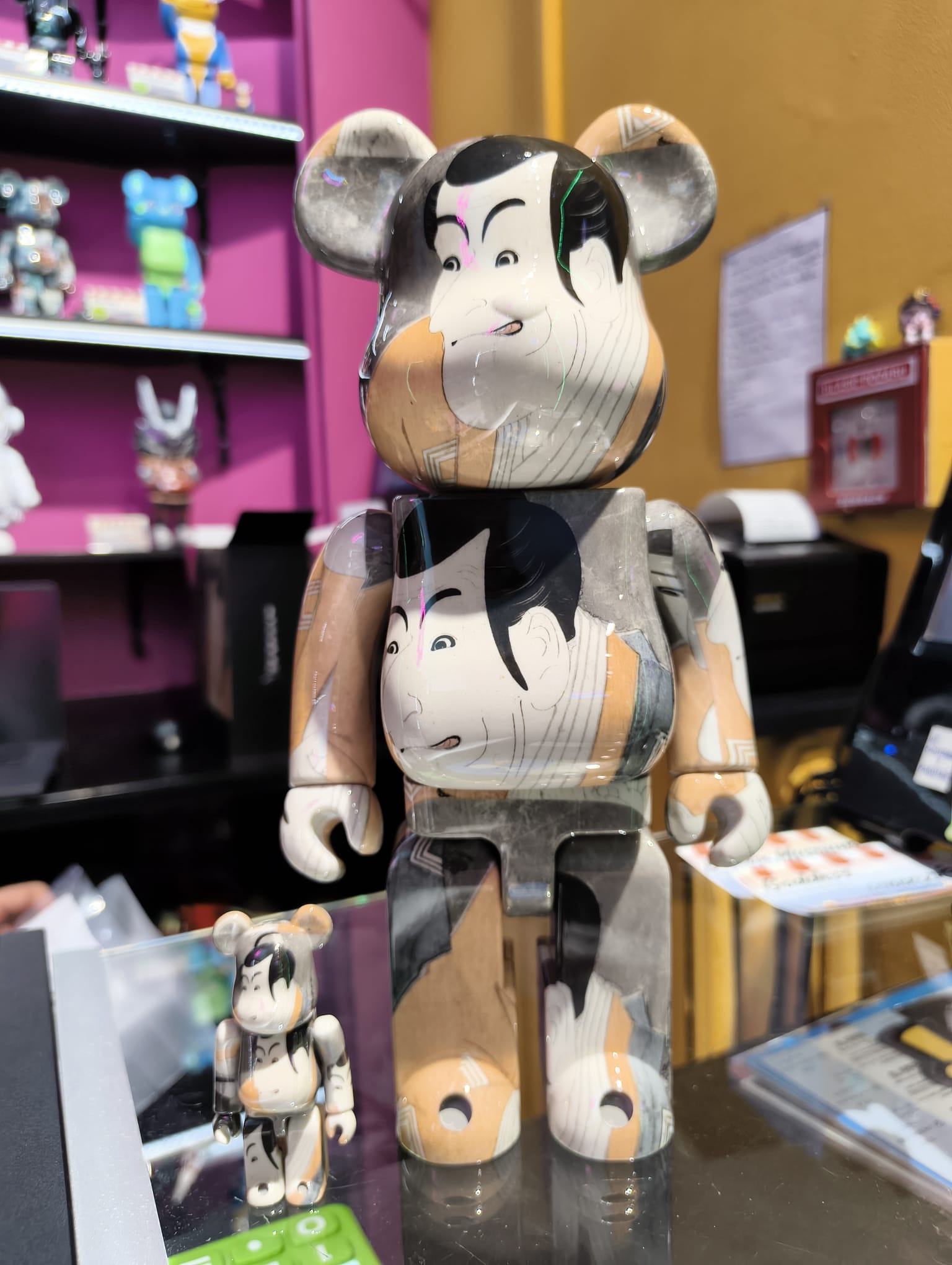 400% & 100% Bearbrick Set - Boston Museum (Toshusai Sharaku)