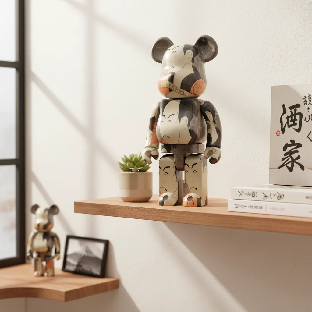 400% & 100% Bearbrick Set - Boston Museum (Toshusai Sharaku)